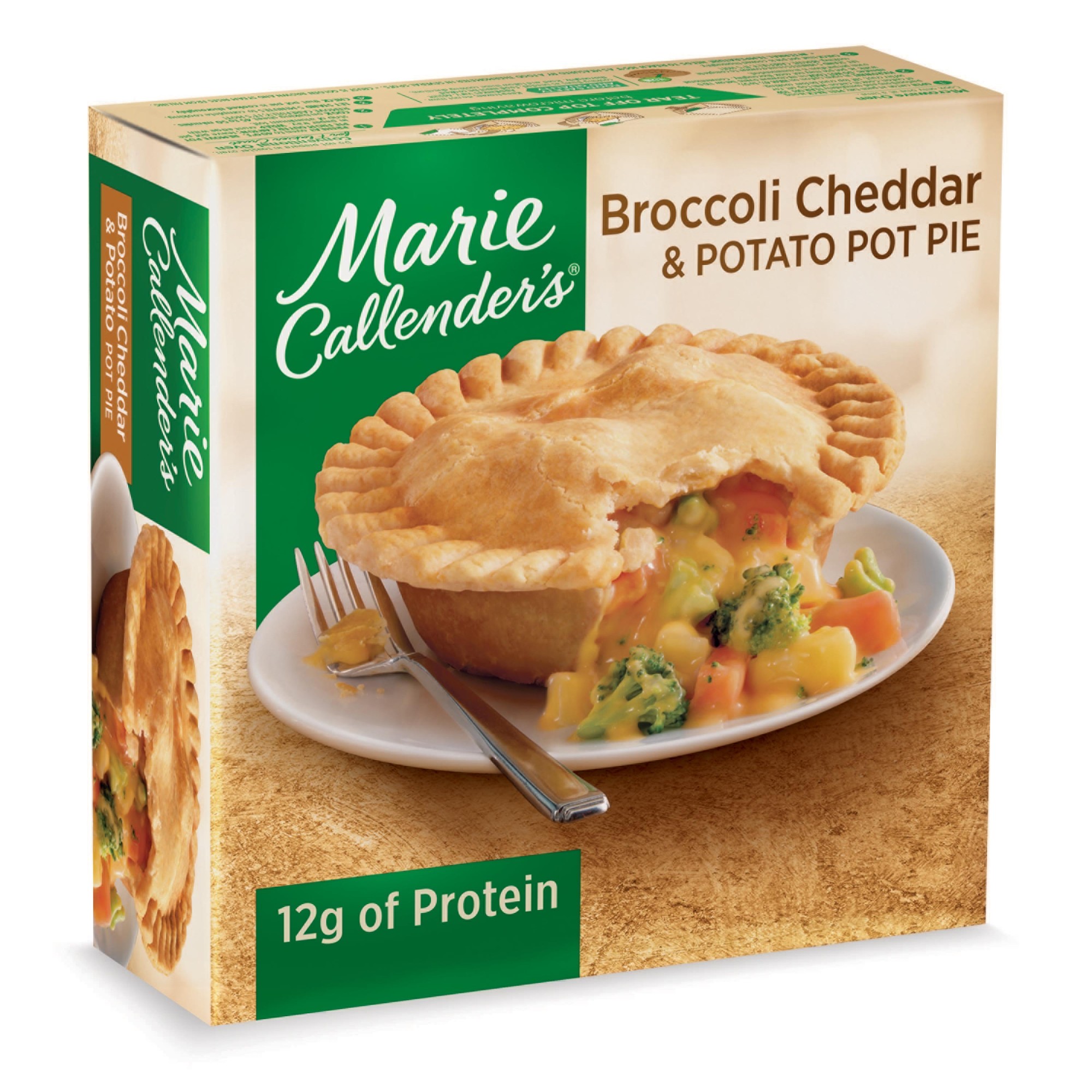 Broccoli Cheddar & Potato Pot Pie Premium Vegetables with Creamy Cheddar Cheese, Broccoli Cheddar & Potato