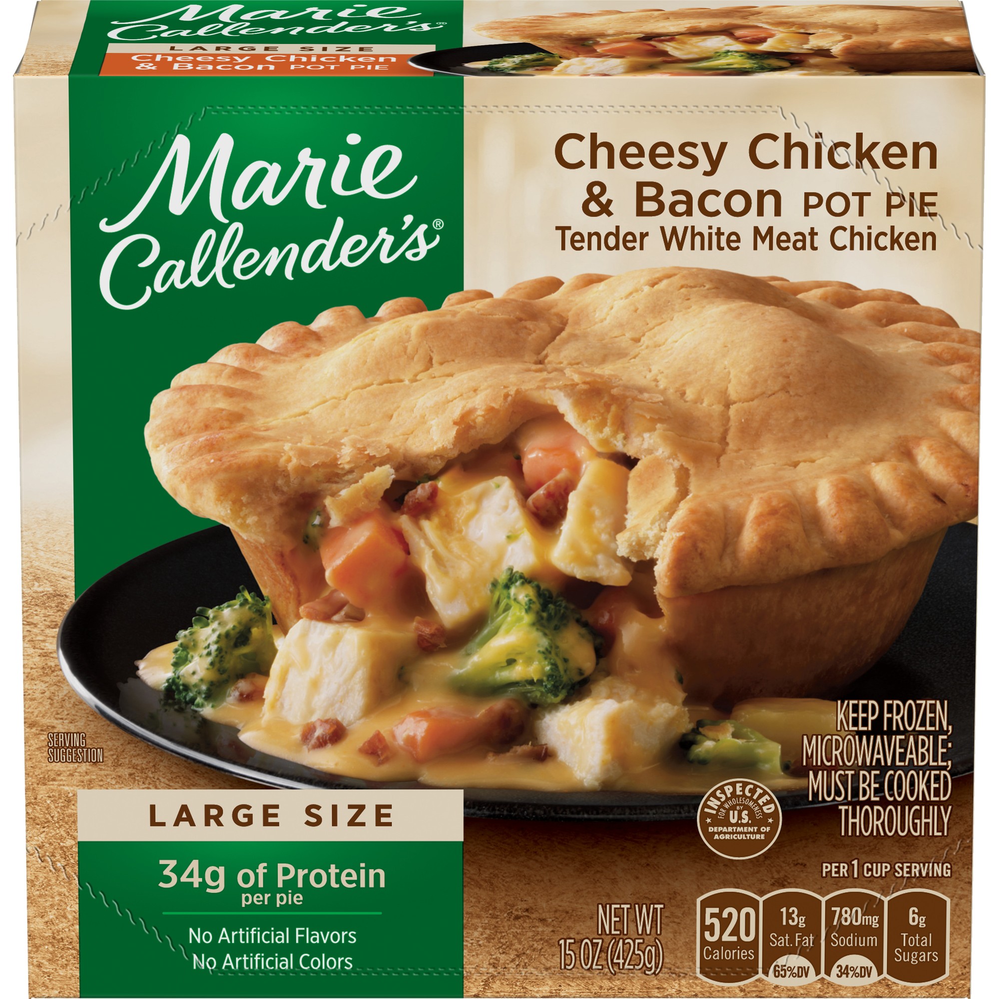 Cheesy Chicken & Bacon Pot Pie Tender White Meat Chicken