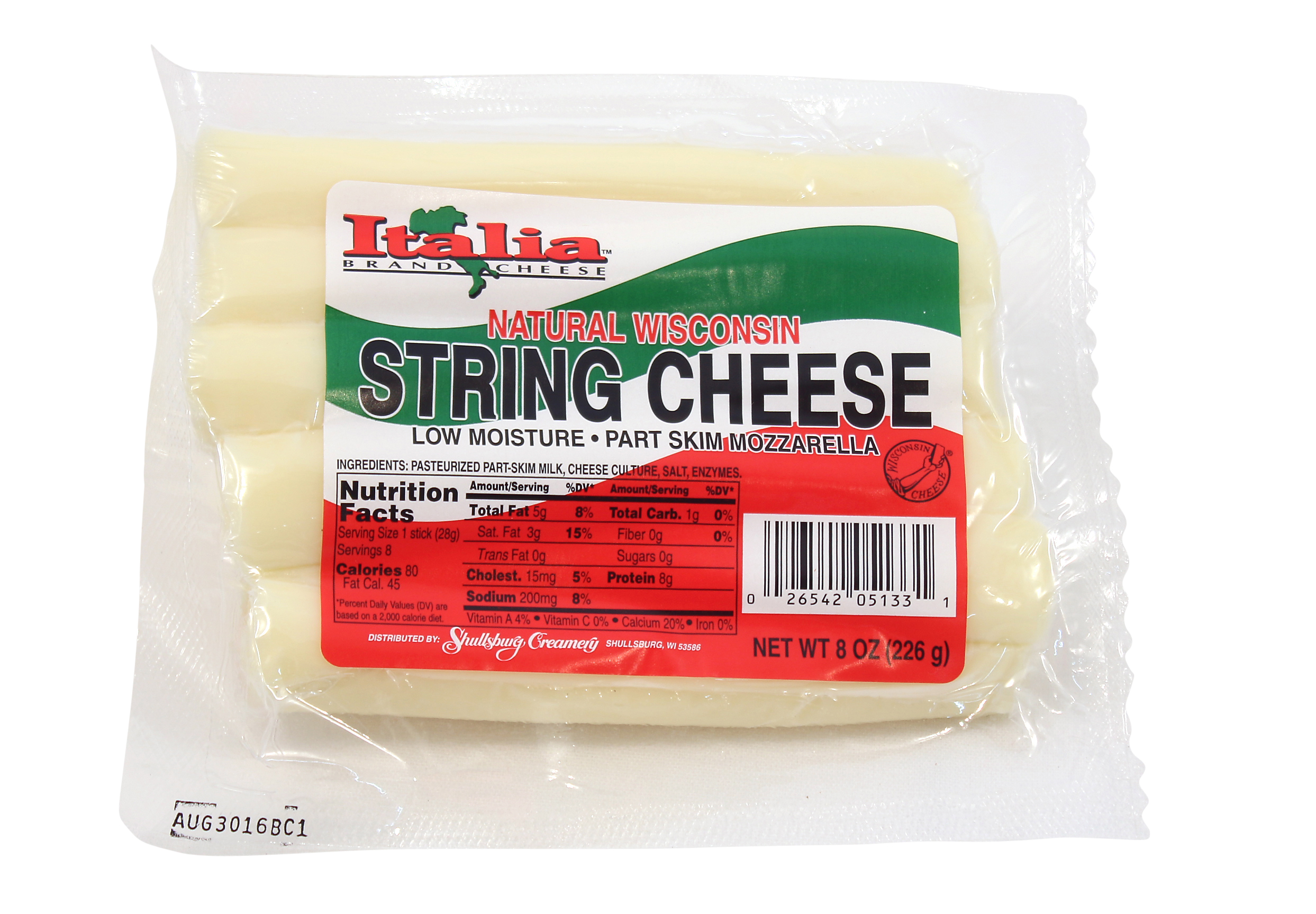 Low Moisture Part Skim Mozzarella Natural Wisconsin String Cheese