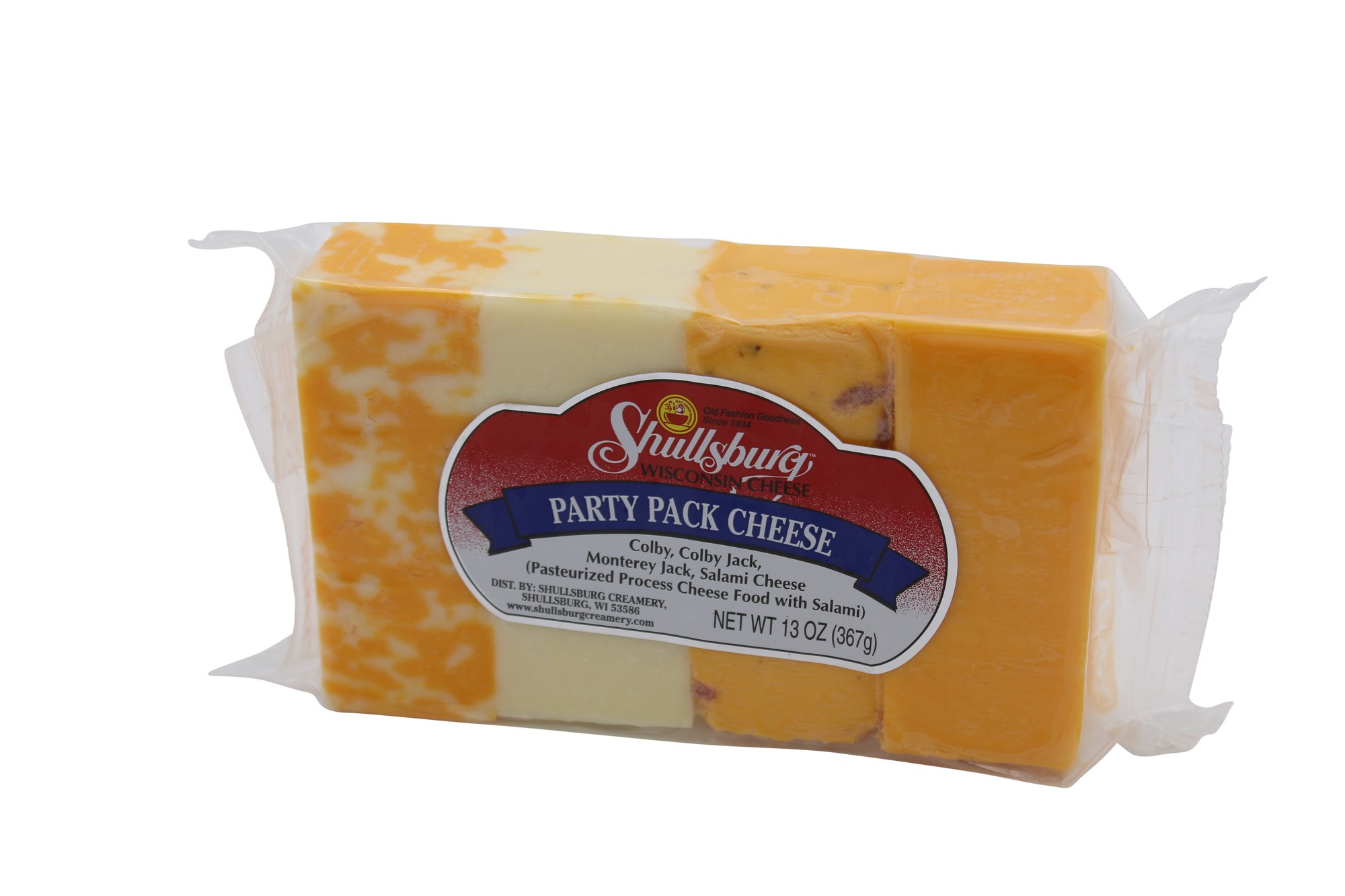 MILD CHEDDAR, COLBY JACK, MONTEREY JACK, AND PASTEURIZED PROCESS CHEESE WITH SALAMI PARTY PACK