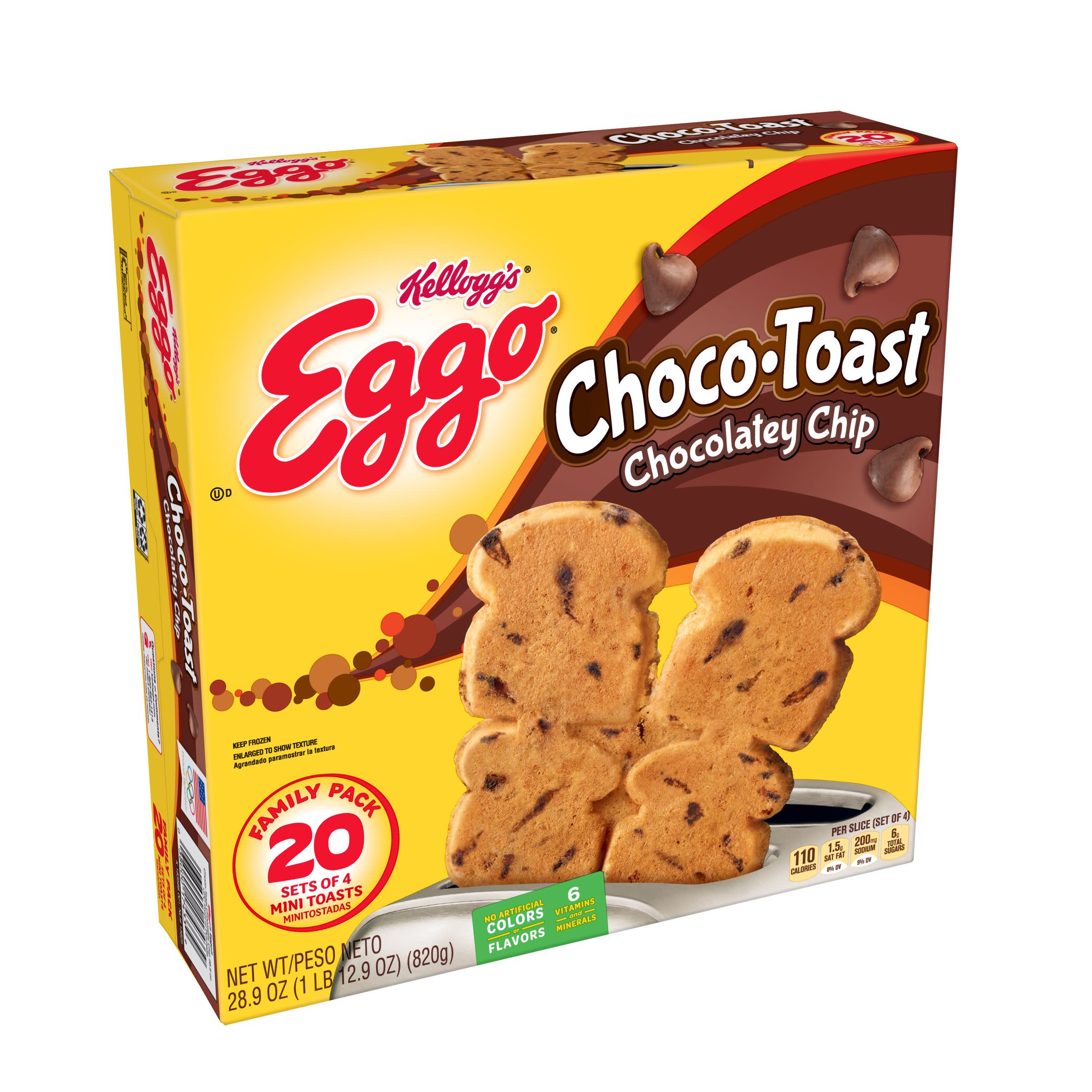 Kellogg's Eggo Waffles Choco-Toast Chocolatey Chip 28.9oz