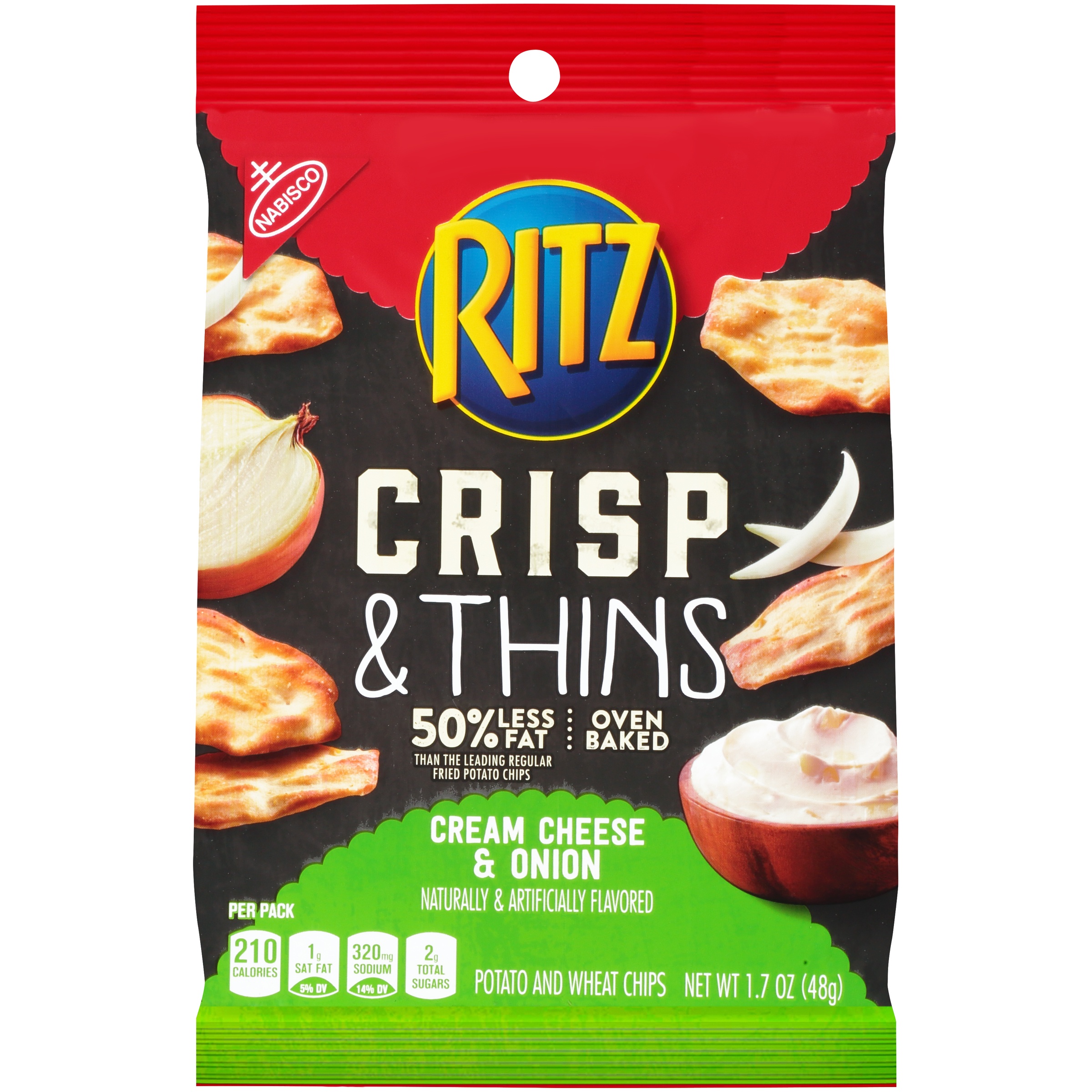 FODMAPs, Gluten & More CREAM CHEESE & ONION FLAVORED CRISP & THINS