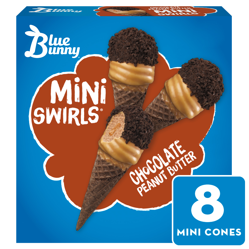 Chocolate Peanut Butter Chocolate Reduced Fat Ice Cream with a Swirl of Peanut Butter Dipped in Peanut Butter Coating Topped with Chocolate Cookie Pie