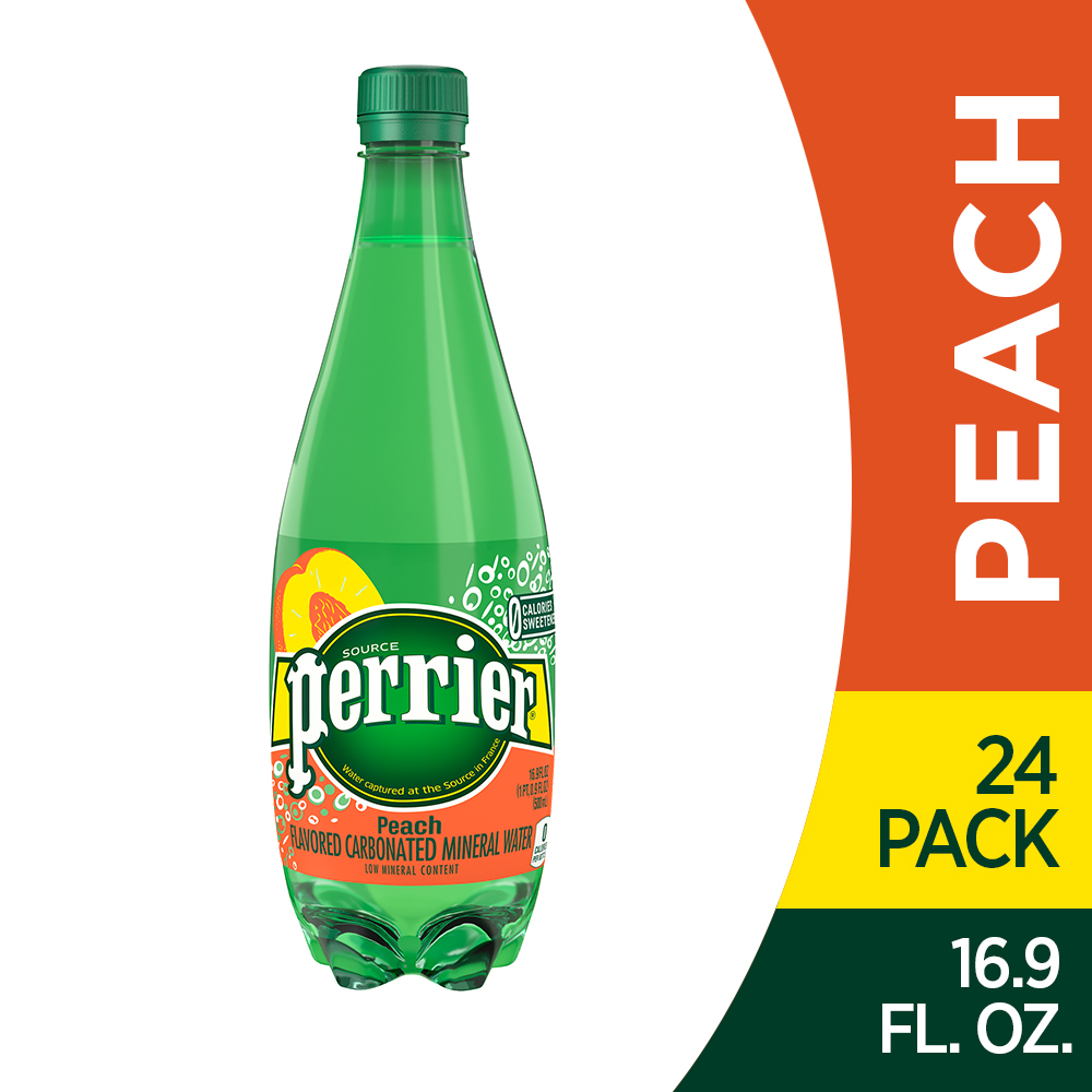 Peach Flavored Carbonated Mineral Water, Peach