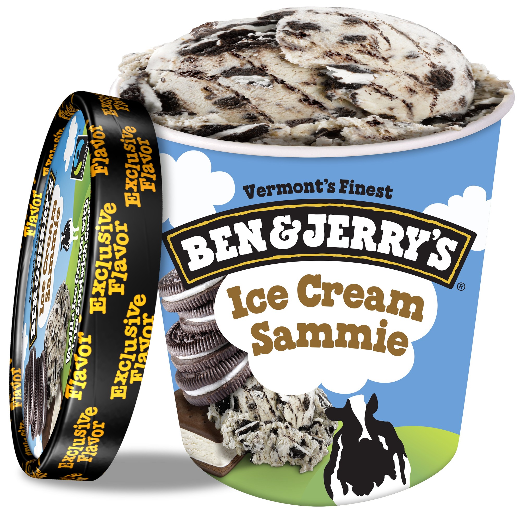 Vanilla Ice Cream with Chocolate Sandwich Cookies & Chocolate Cookie Swirls, Vanilla