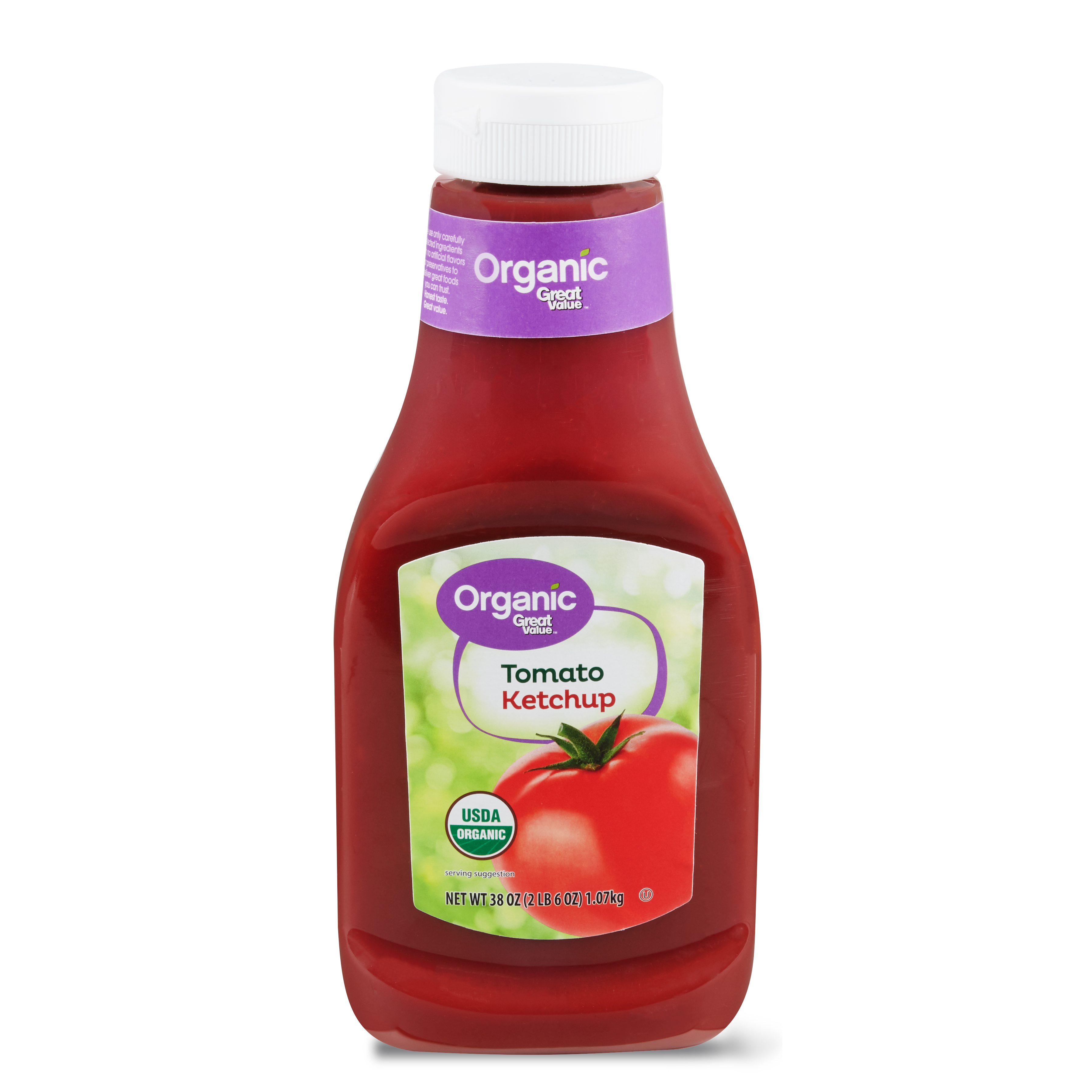 (2 Pack) Great Value Organic Tomato Ketchup, 38 Oz