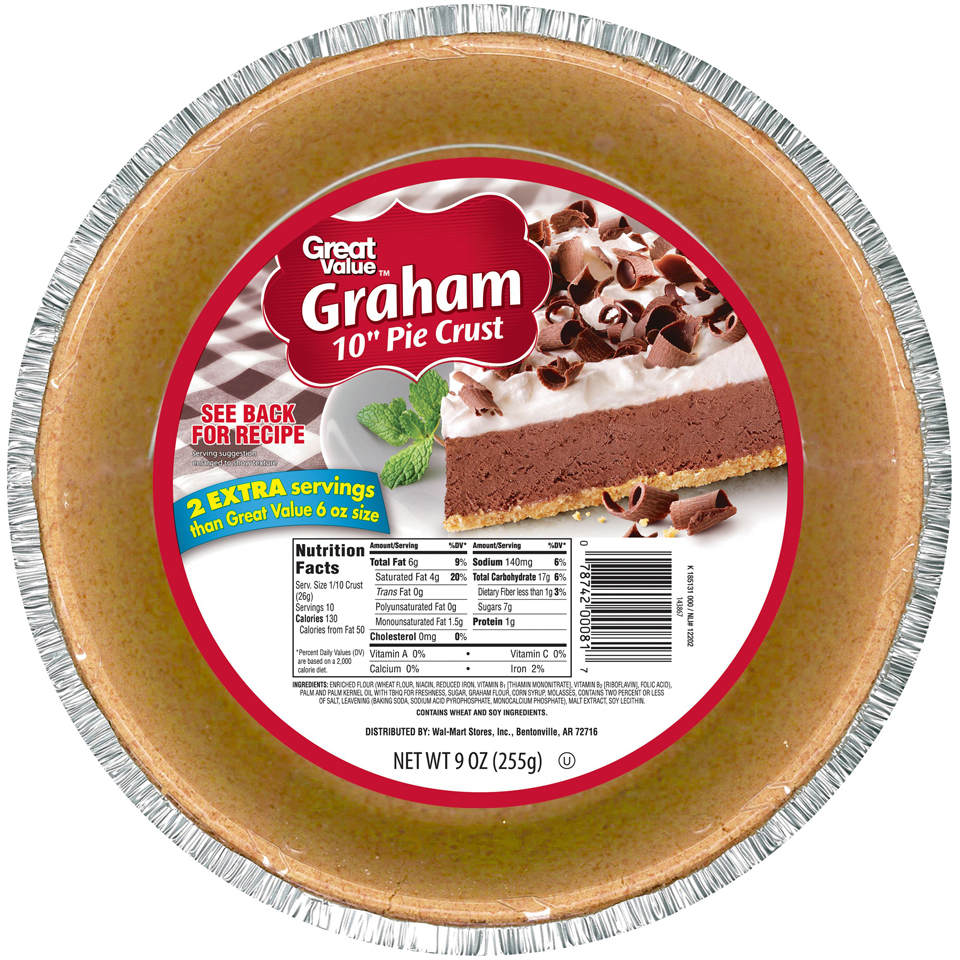 Great Value 10in Graham Pie Shell 9oz