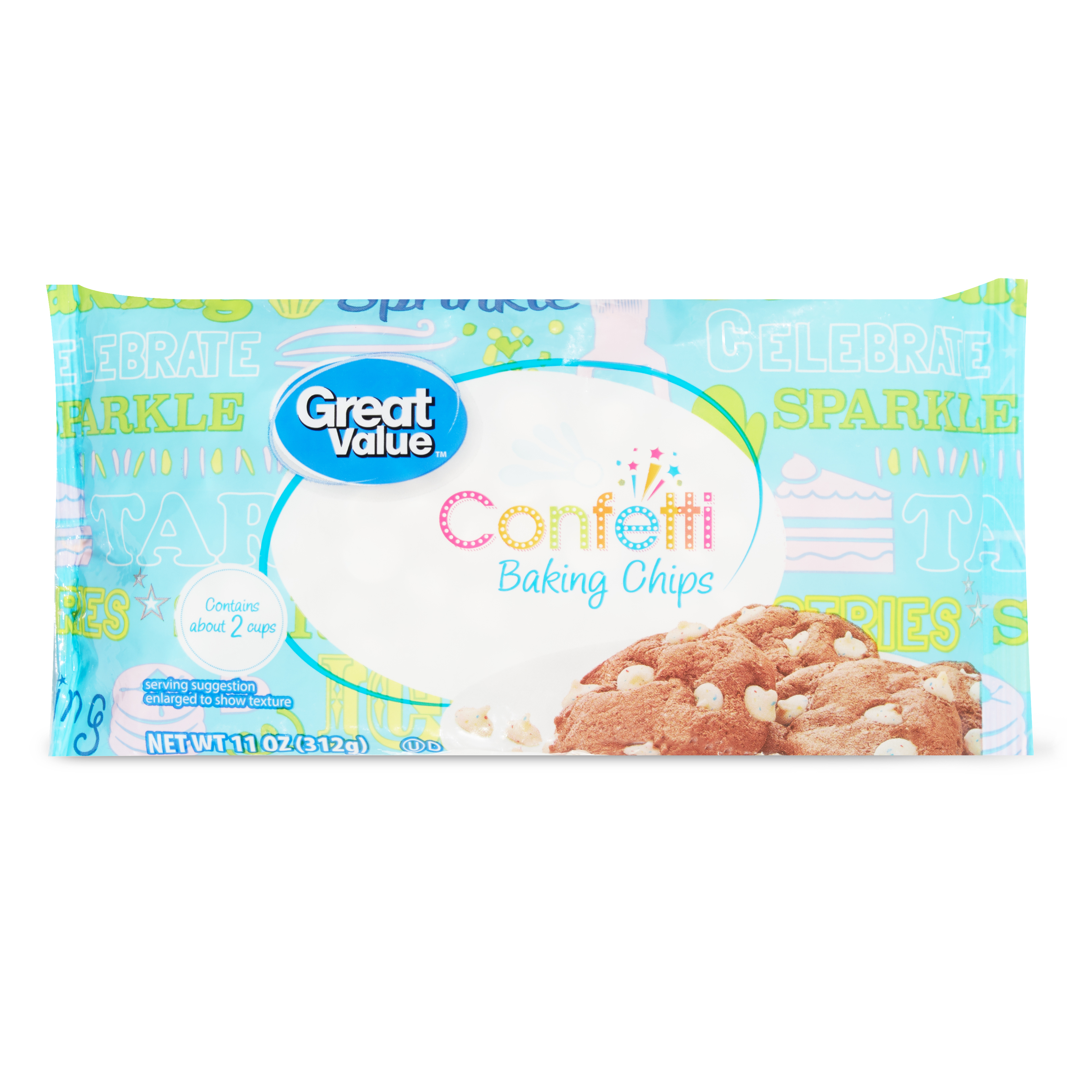 Great Value Confetti Baking Chips, 11 Oz
