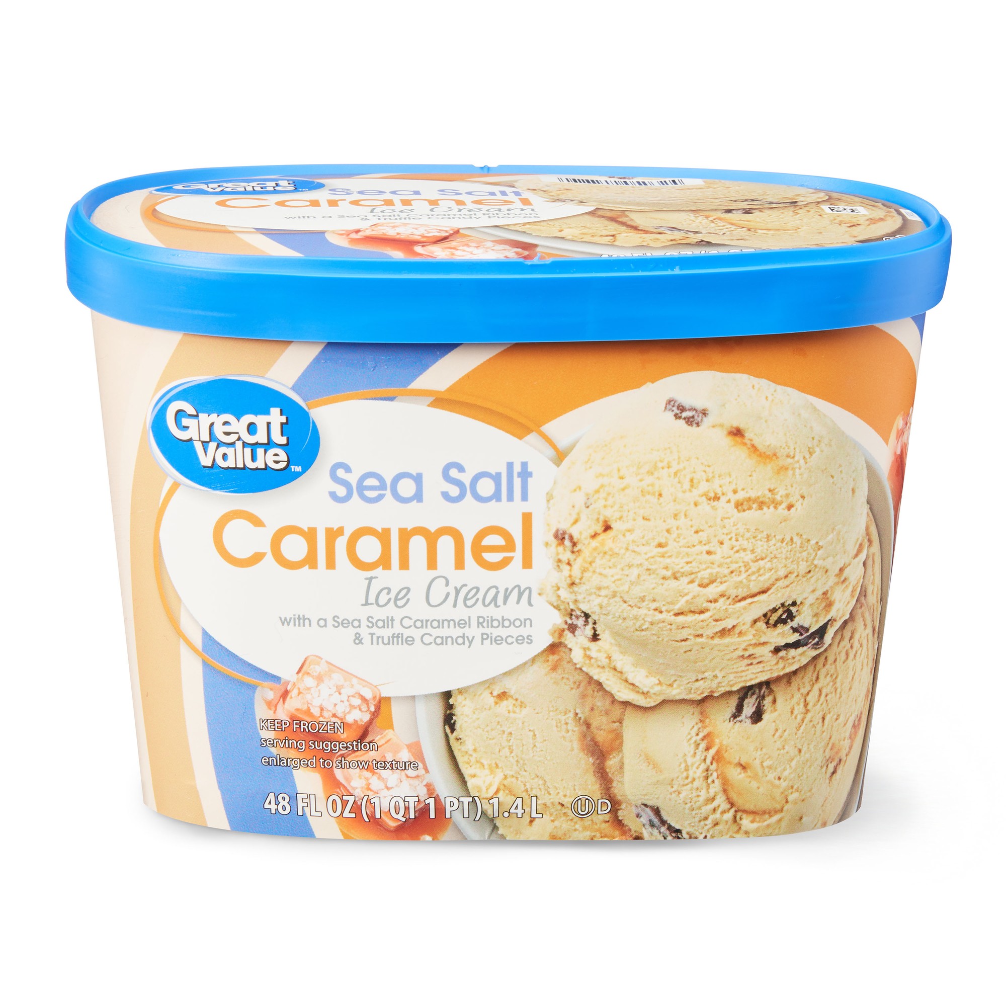 Great Value Sea Salt Caramel Ice Cream, 48 Oz Image