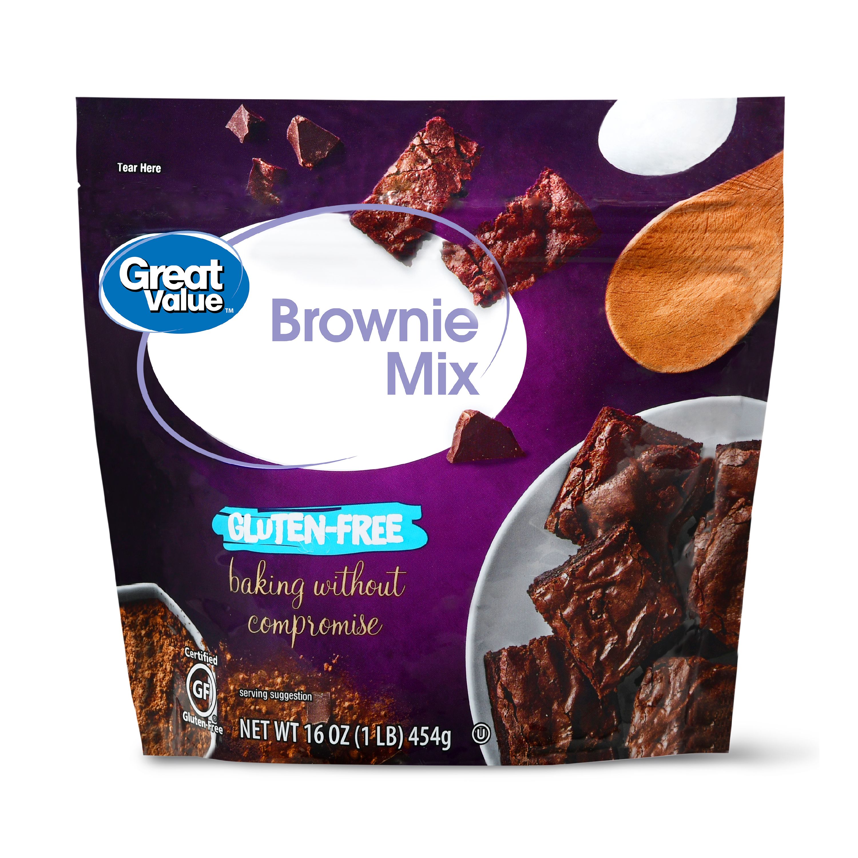 (2 Pack) Great Value Gluten-Free Brownie Mix, 16 Oz
