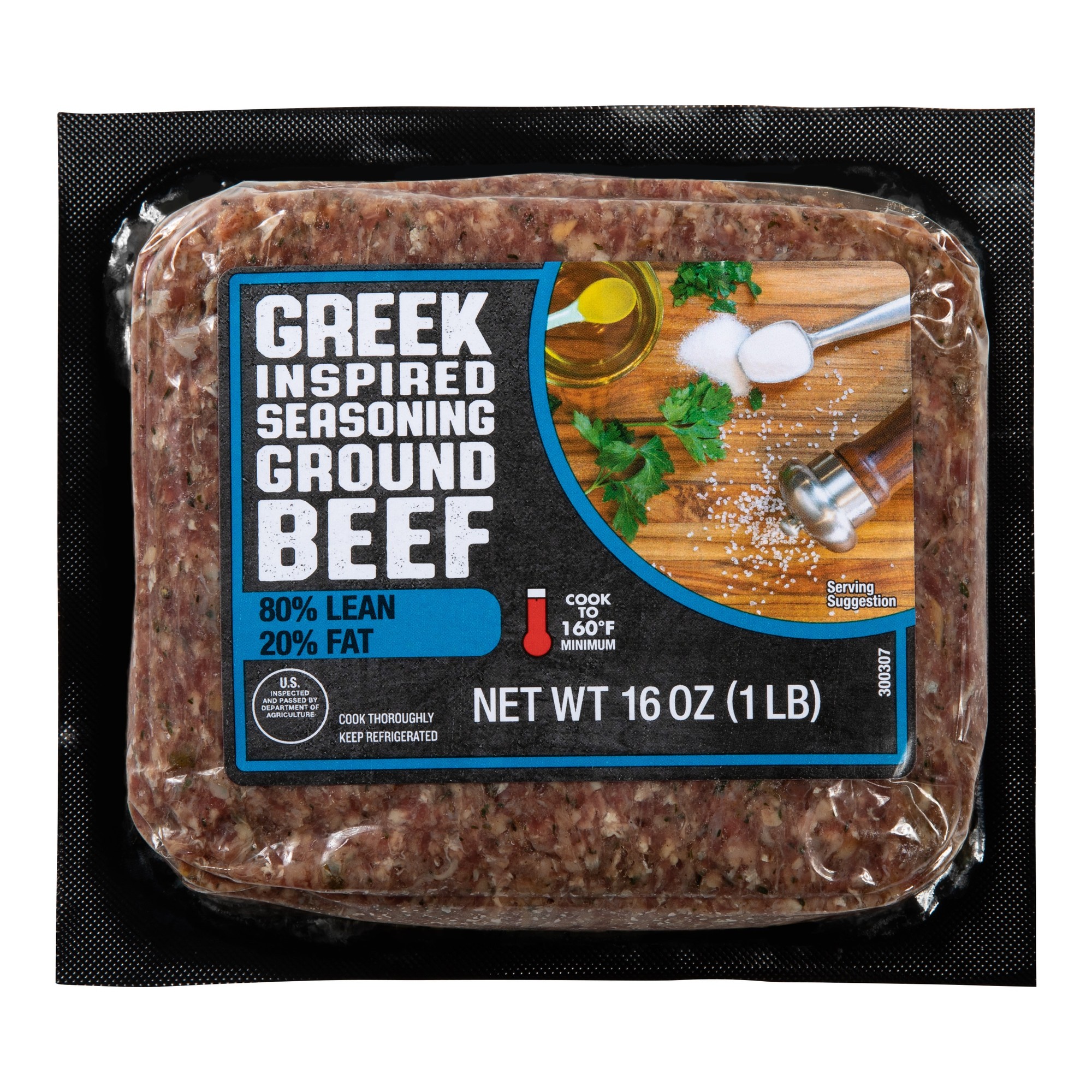 Greek Style Seasoned Ground Beef, 1 Lb Image