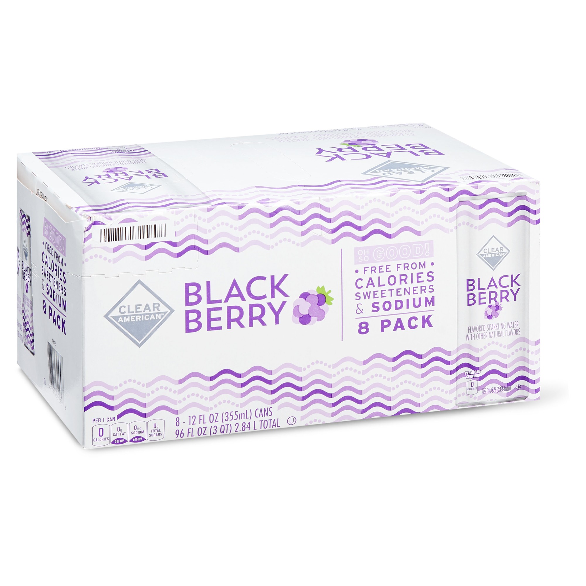 Black Berry Flavored Sparkling Water, Black Berry
