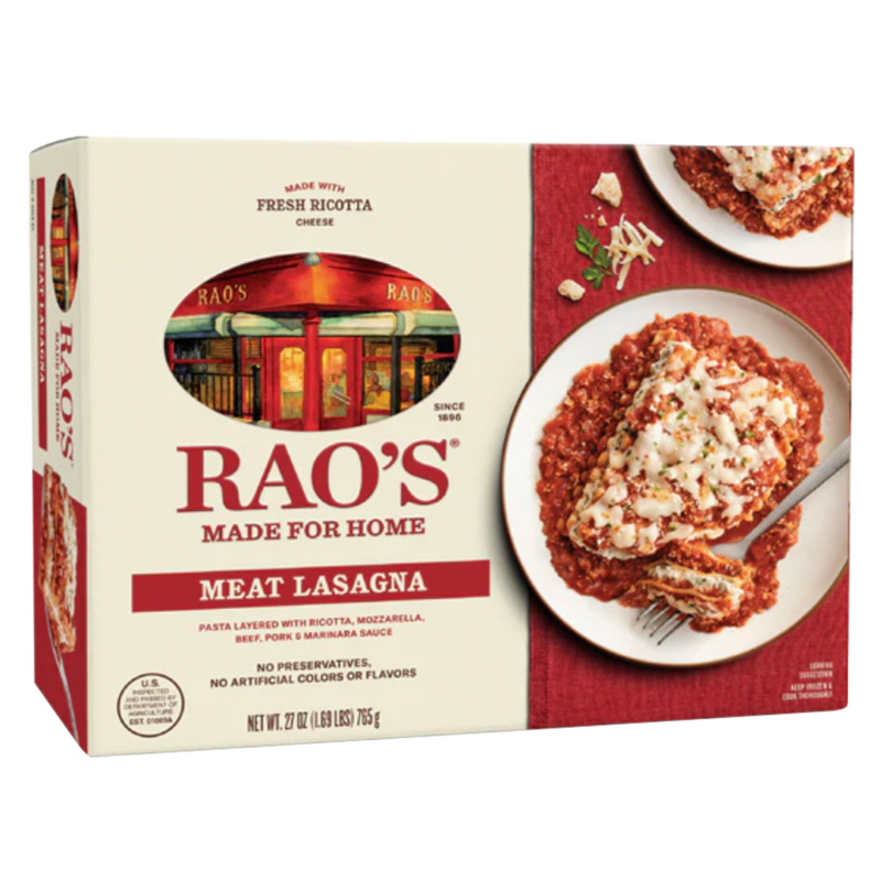 MEAT LASAGNA PASTA LAYERED WITH RICOTTA, MOZZARELLA, BEEF, SAUSAGE & MARINARA SAUCE, MEAT LASAGNA