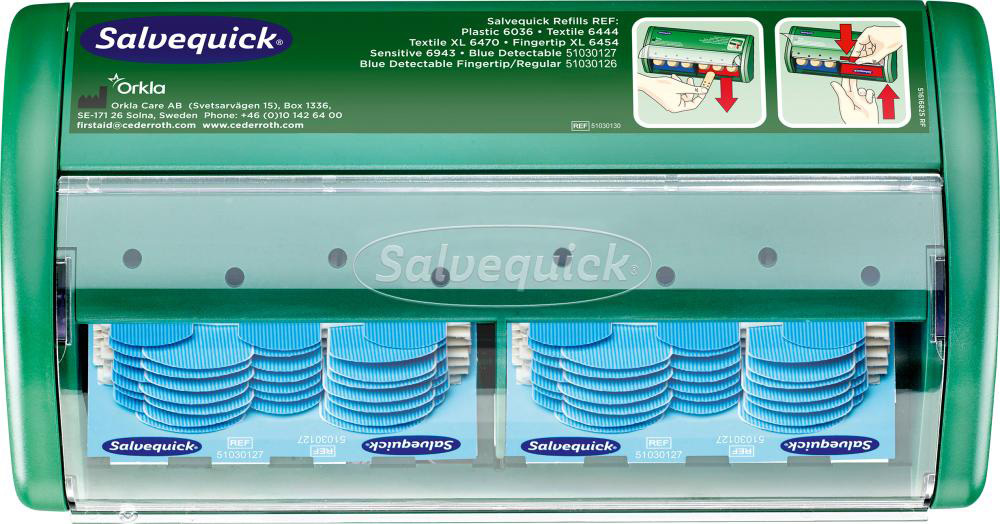 Salvequick Salvequick Plaster Dispenser 70 Detectable Blue