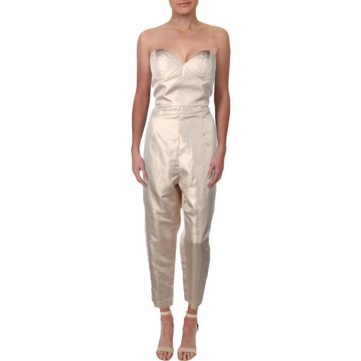 Ieena Macduggal Women's Jumpsuit Pink Size 12 Shimmer Jacket Set 6670-0490-P - 12