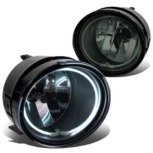 For 2004 to 2015 Nissan Titan Armada Pair Halo Ring Front Driving Fog Light Lamp (Smoked) 05 06 07 08 09 10 11 12 13 14 Left+Right