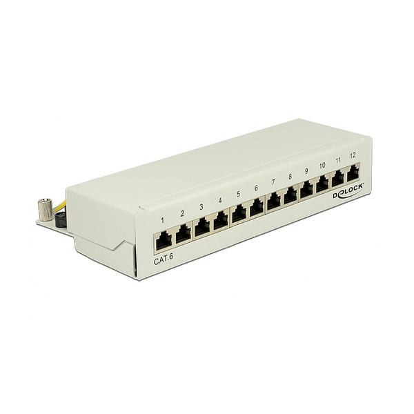 Delock Desktop Patchpanel 12 Port Cat.6 Grau (87292)