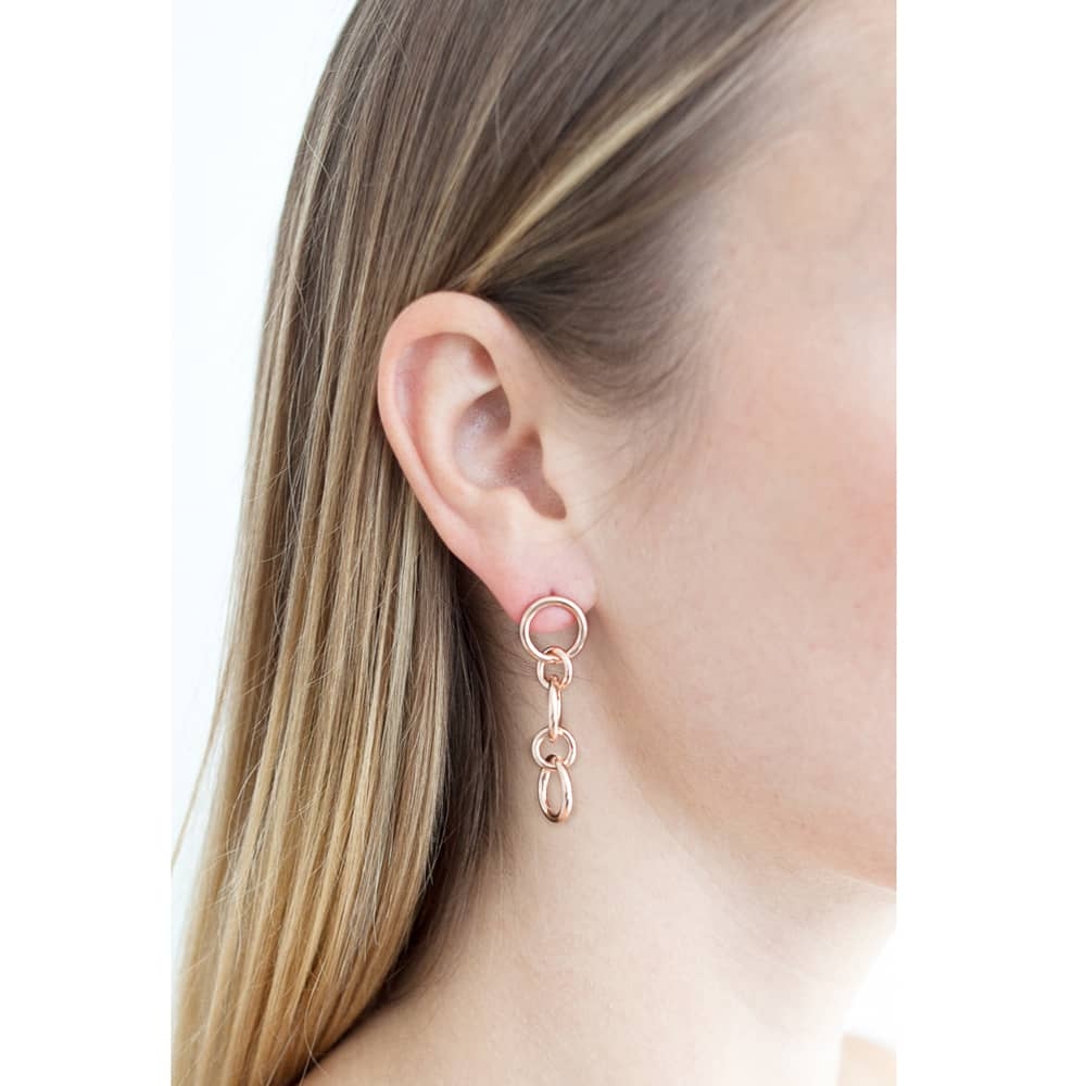 Sif Jakobs Rose Gold Plated Valenza Tre Pianura Earrings SJ-E0312-(RG) thumbnail