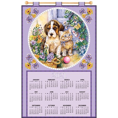 Mary Maxim Puppy & Kitten 2021 Felt Calendar