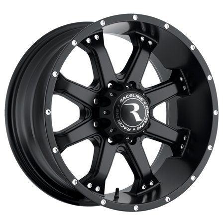 Raceline 991B-ASSAULT 20  Cast Aluminum Wheel  ASSAULT BLACK 20X9 8X170 -12mm (4.5 B/S) Fits Select: 1999-2004 FORD F250 SUPER DUTY