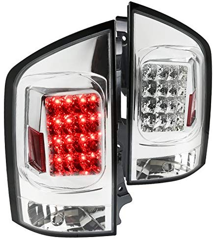 LED Tail Lights Rear Brake Lamp in Chrome Housing Clear Lens Made for and Compatible with 2005 - 2015 Nissan Armada 05 06 07 08 09 10 11 12 13 14 15