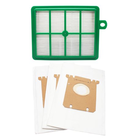 3 Replacement Eureka 6990 Series Vacuum Bags & 1 Filter - Compatible Eureka Style OX Vacuum Bag & HF-12, HF-1 Filter