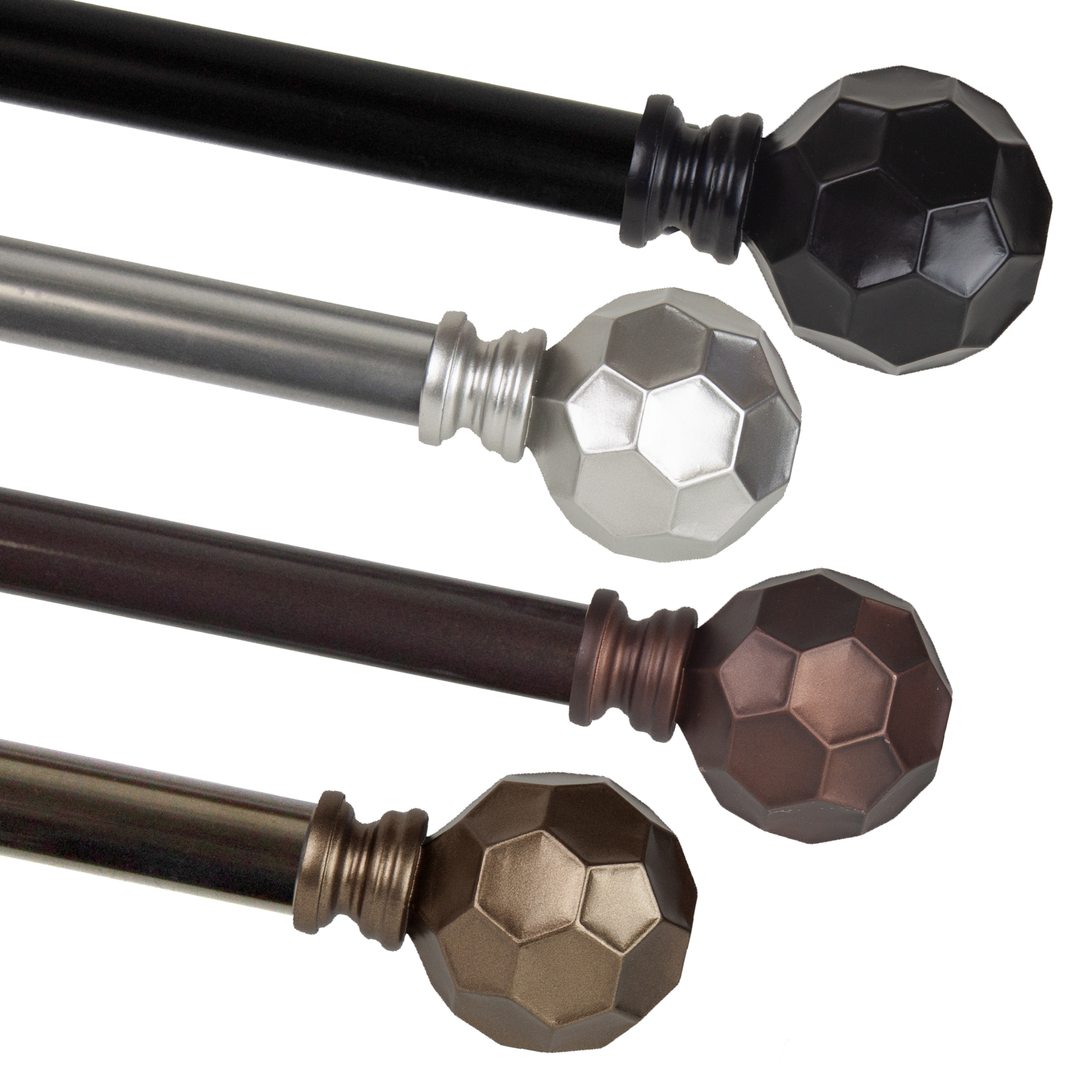 Central Design 4890-664 0.8125 in. Remi Curtain Rod with 66 to 120 in. Extension  Antique Brass