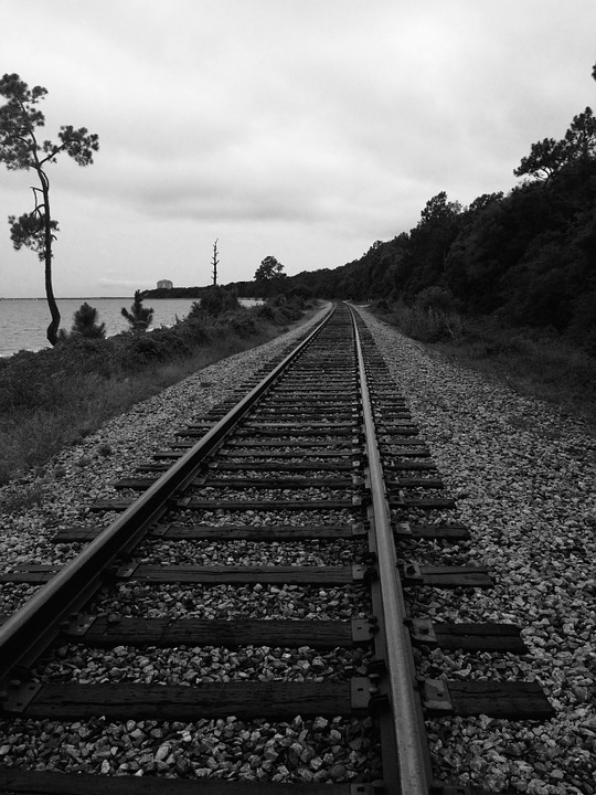 Peel-n-Stick Poster of Water Ocean Path Rail Nature Beach Sea Nobody Poster 24x16 Adhesive Sticker Poster Print