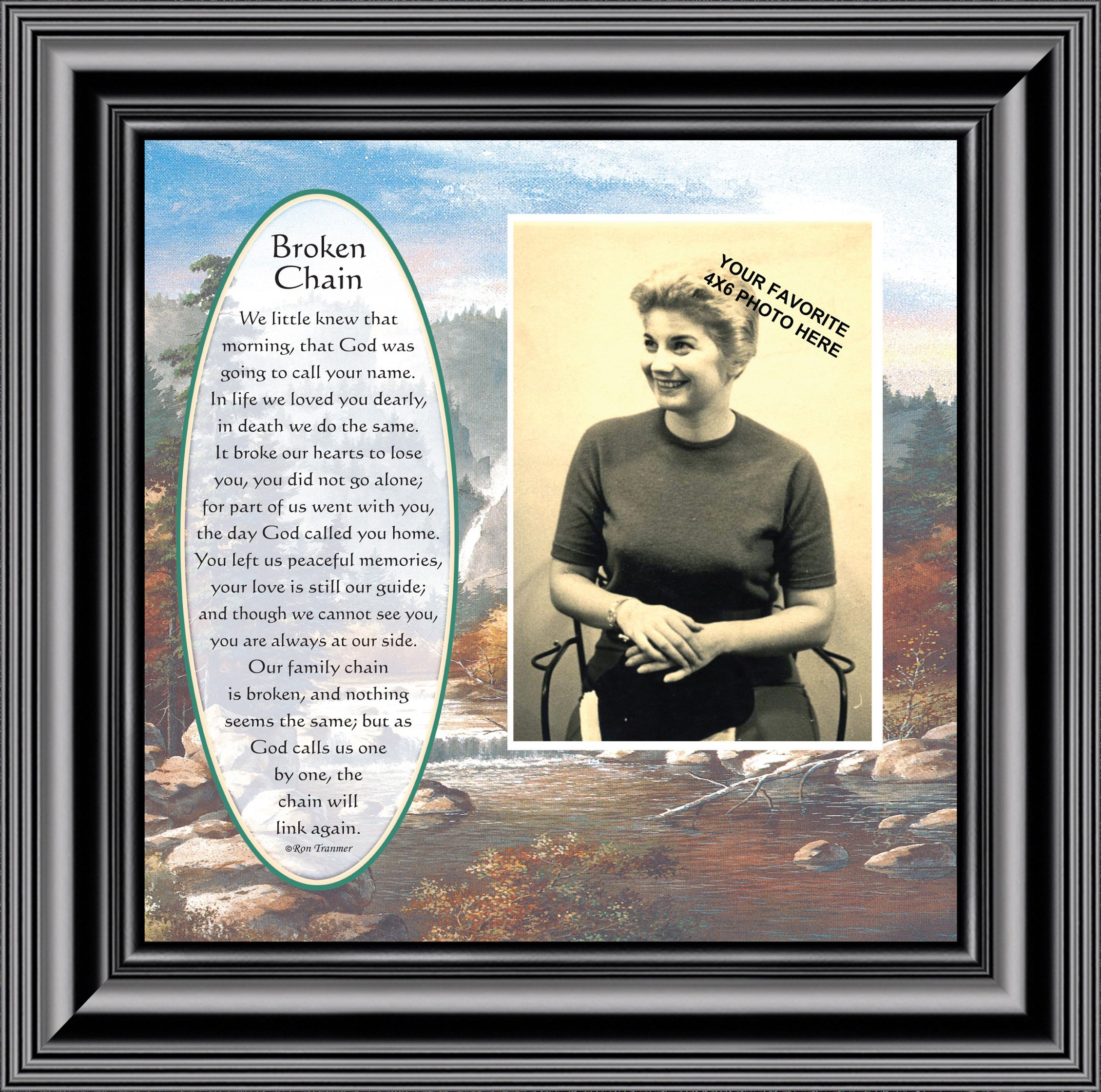 Sympathy Gift in Memory of Loved One  Memorial Picture Frames for Loss of Loved One  Memorial Grieving Gifts  Condolence Card  Broken Chain  6791B