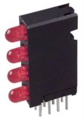 4X Dialight 568-0701-111F Indicator, LED Pcb, 4-LED, Red / Green