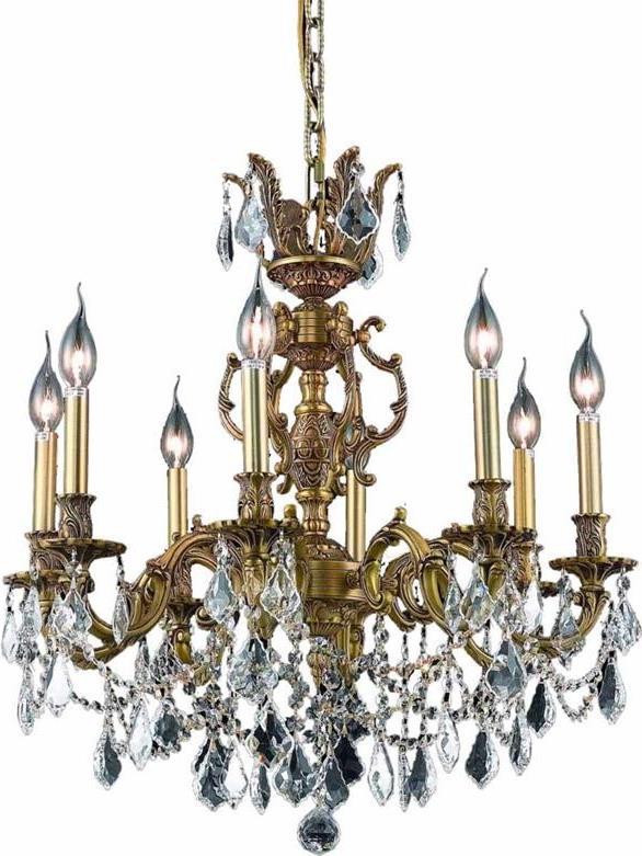 Chandelier Pendant MARSEILLE Traditional 8-Light Clear Crystal French Go EL-8994