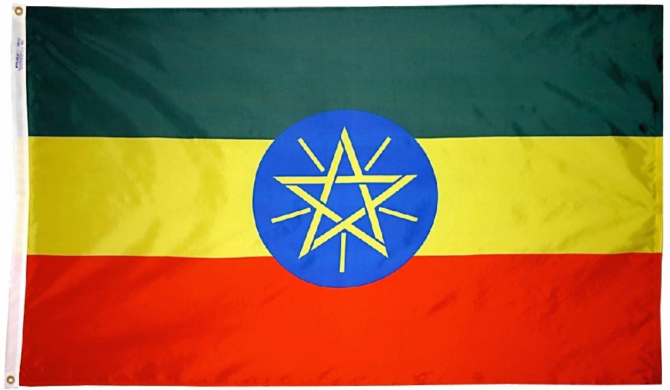 Ethiopia - 3'X5' Nylon Flag
