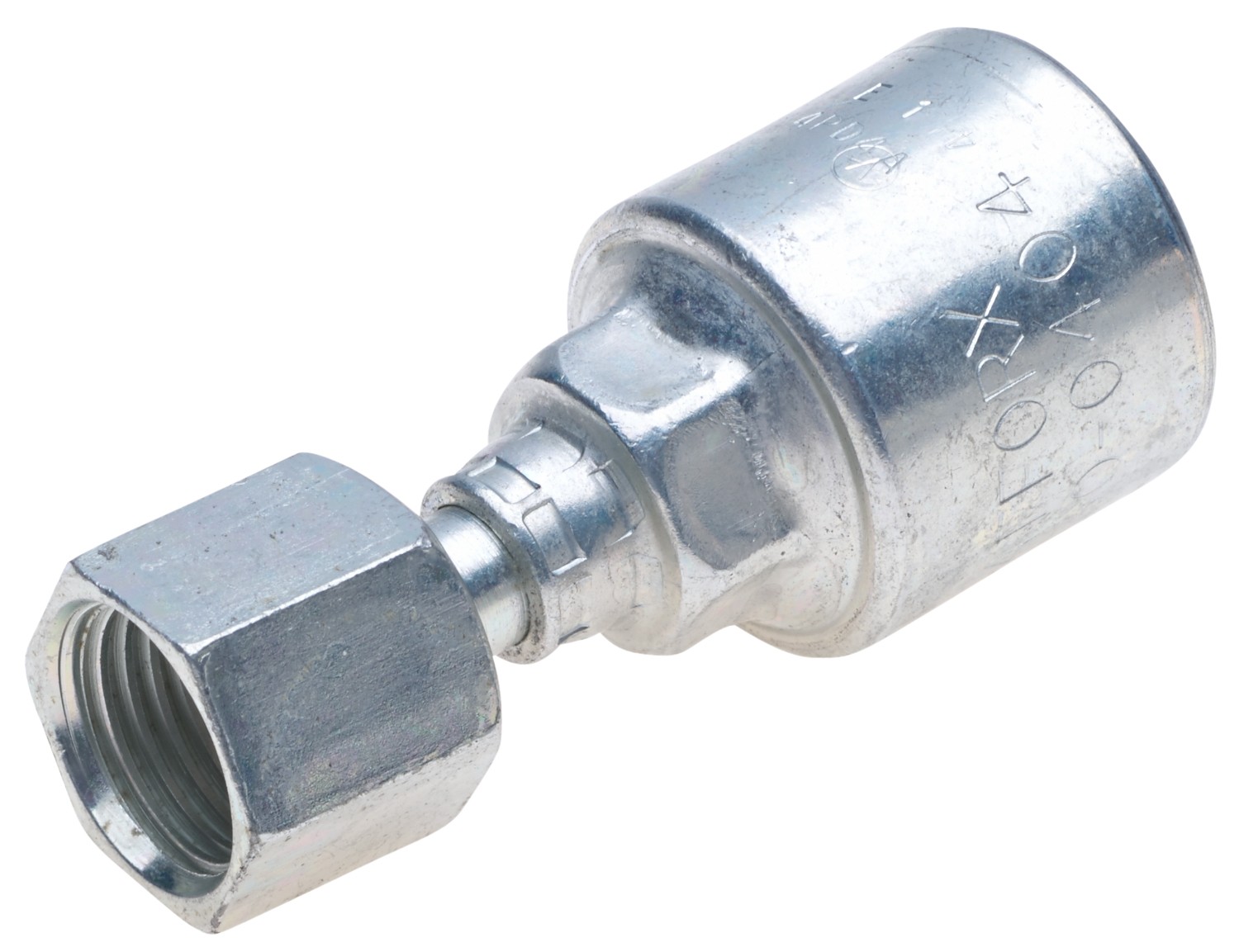 Gates G25230-1010T - Female Flat Face O Ring Swivel Tuff Coat Xtreme Plating (Mega Crimp)