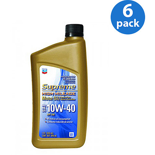 Chevron Havoline 10W-40 High Mileage Motor Oil, 1 Qt. / 6-pack