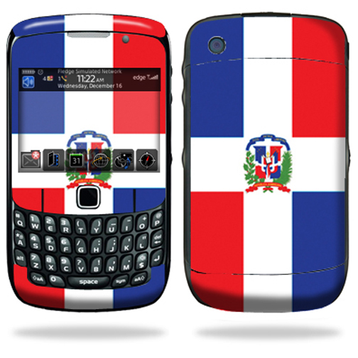 Skin Decal Wrap Compatible with Blackberry Curve 8500 8520 8530 Dominican Flag