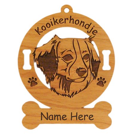 Kooikerhondje Head #1 Dog Ornament Personalized with Your Dog's Name 3460