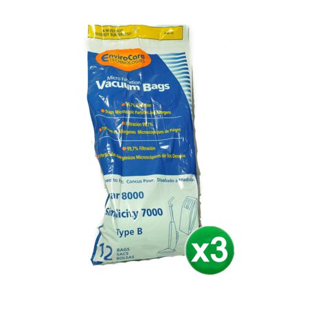 36 Riccar 8000 & Simplicity 7000 Type B Vaccum Bags  Upright  Commercial Vacuum Cleaners  8000  7000  7200  7250  7300  7350  7700  7750  7900  7950 #