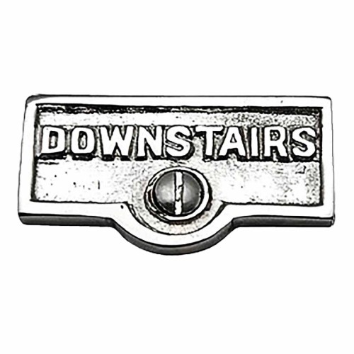 Switch Plate Tags DOWNSTAIRS Name Signs Labels Chrome Brass Traditional Engraved Wall Light Switch Cover Labels | Renovators Supply
