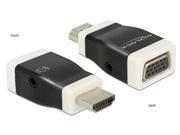 DeLOCK 65586 Cable Gender Changer HDMI-a VGA Black, White