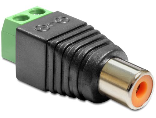 DeLOCK 65418 Cable Gender Changer RCA 2p Black. Green. Silver