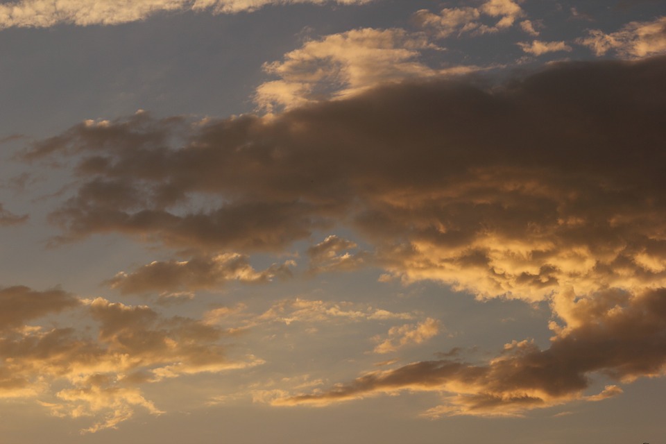 Peel-n-Stick Poster of Orange Cloud Golden Hour Sky Sunset Poster 24x16 Adhesive Decal