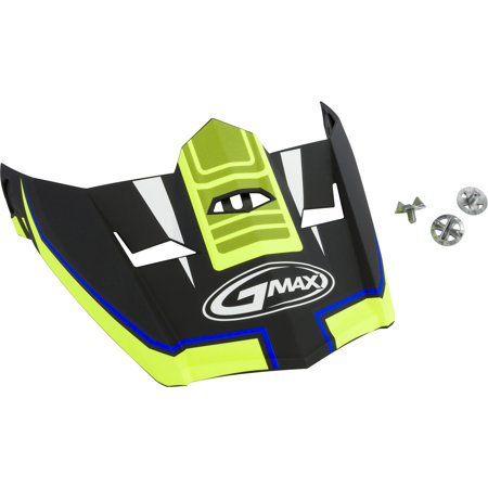 G-Max Visor for MX46 Uncle Helmet - XS-Sm - Matte Orange/Hi-Vis Yellow/Blue