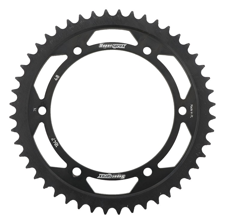 Black Steel Sprocket 48T for Yamaha XT 250 08 09 10 11 12 13 14 15 16 17 2008 2009 2010 2011 2012 2013 2014 2015 2016 2017, RT 100 18 2018