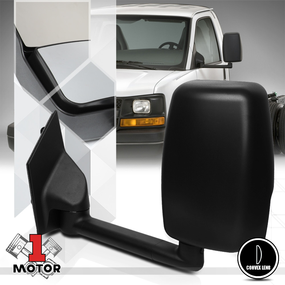 [Left]Driver Side Manual Adjust Towing Mirror for 03-18 Chevy/GMC Express/Savana 04 05 06 07 08 09 10 11 12 13 14 15 16 17