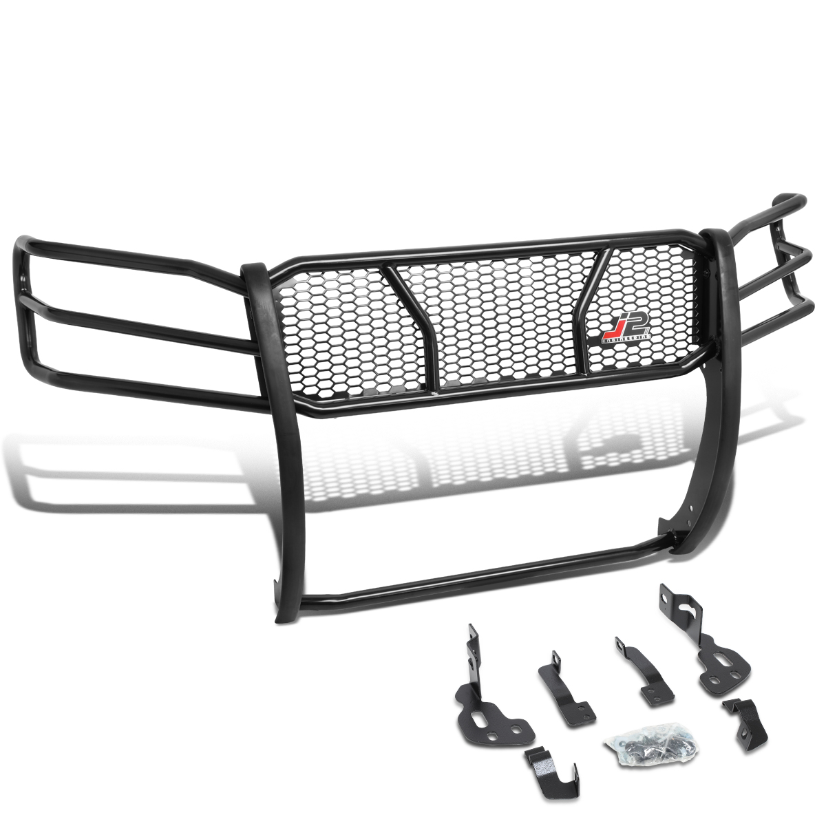 J2 Engineering for 2004 to 2015 Nissan Titan Front Bumper Grille Protector Grill Honeycomb Mesh Brush Guard 05 06 07 08 09 10 11 12 13 14