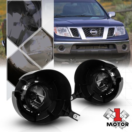For 2005-2015 Nissan Frontier Front Driving Fog Light Bumper Lamps Chrome Housing Smoke Lens 06 07 08 09 10 11 12 13 14