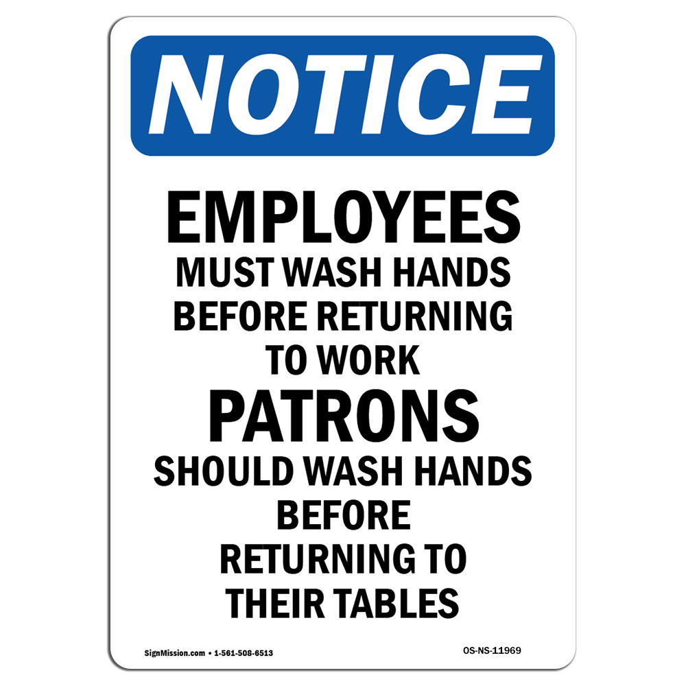 SignMission OS-NS-a-710-L-14838 7 X 10 in. OSHA Notice Sign - No Soliciting