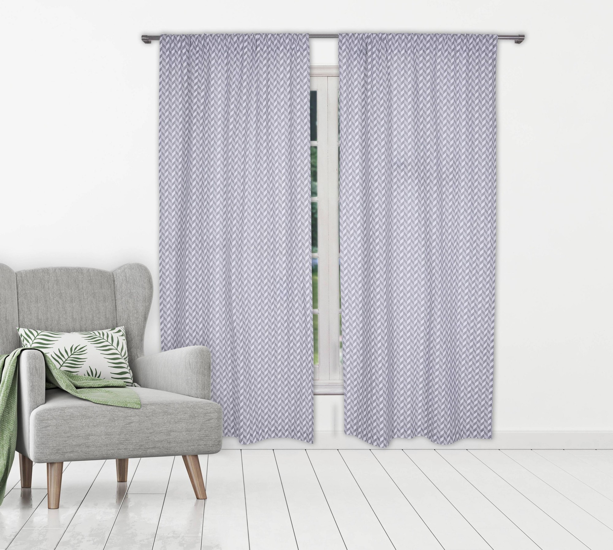 Caspian Printed Window Curtain