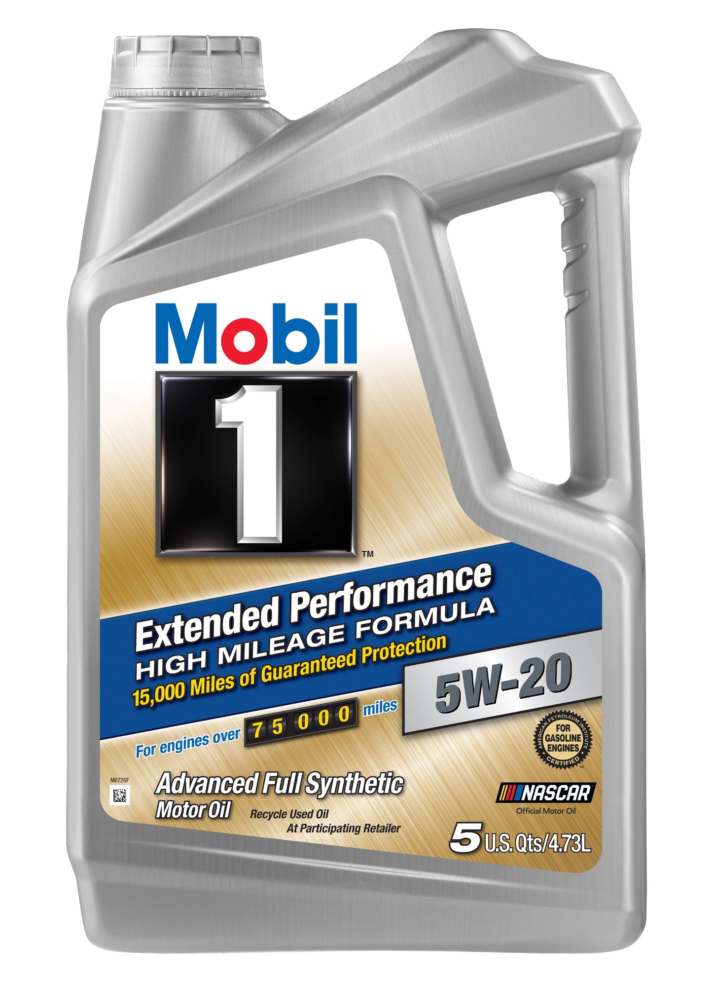 Mobil 1 Extended Performance High Mileage Full Synthetic Motor Oil 5W-20  5 Quart