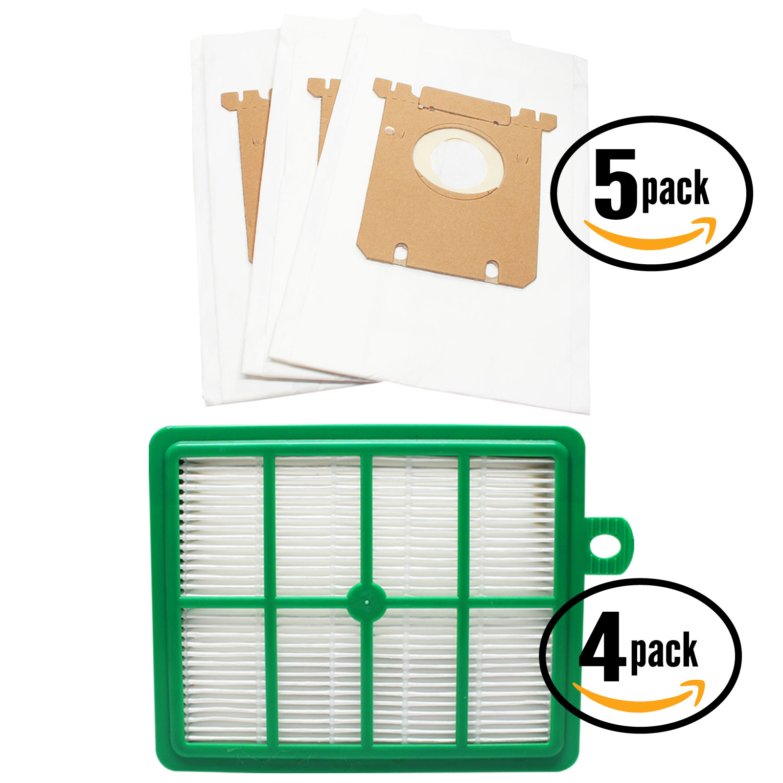 15 Replacement Eureka 6990 Series Vacuum Bags & 4 Filter - Compatible Eureka Style OX Vacuum Bag & HF-12, HF-1 Filter